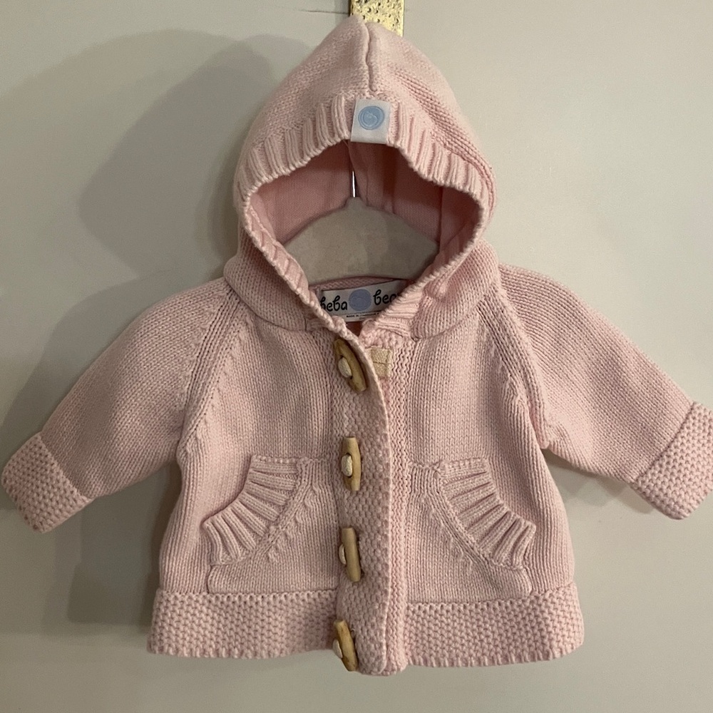 Pink Button-Up Kids Sweater